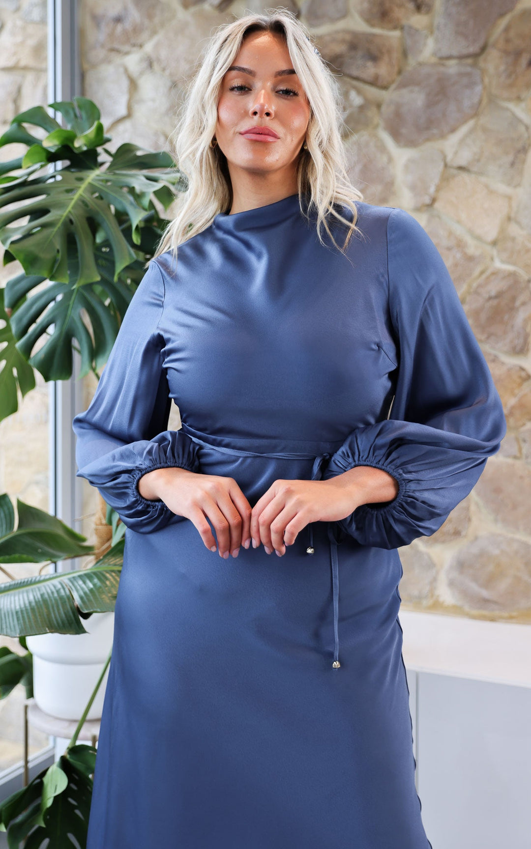 Alvarado Long Sleeve Maxi Dress - Riverside Blue