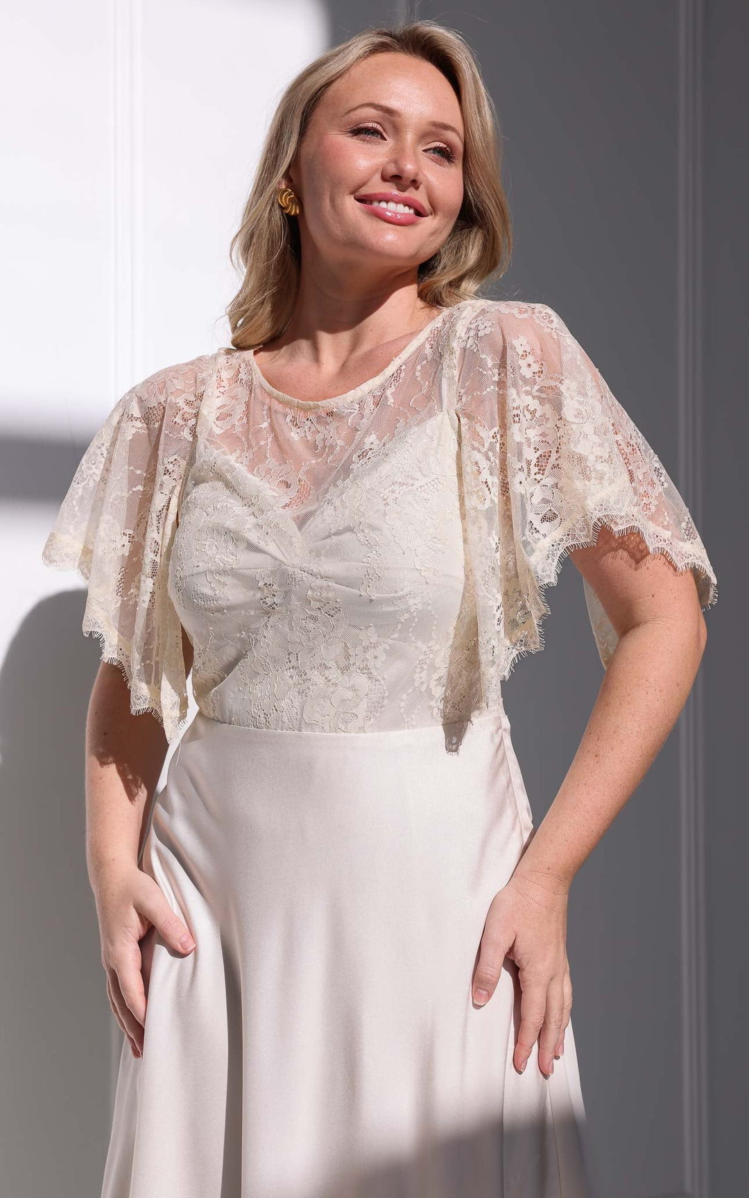 Aurelia Lace Maxi Dress - Bone