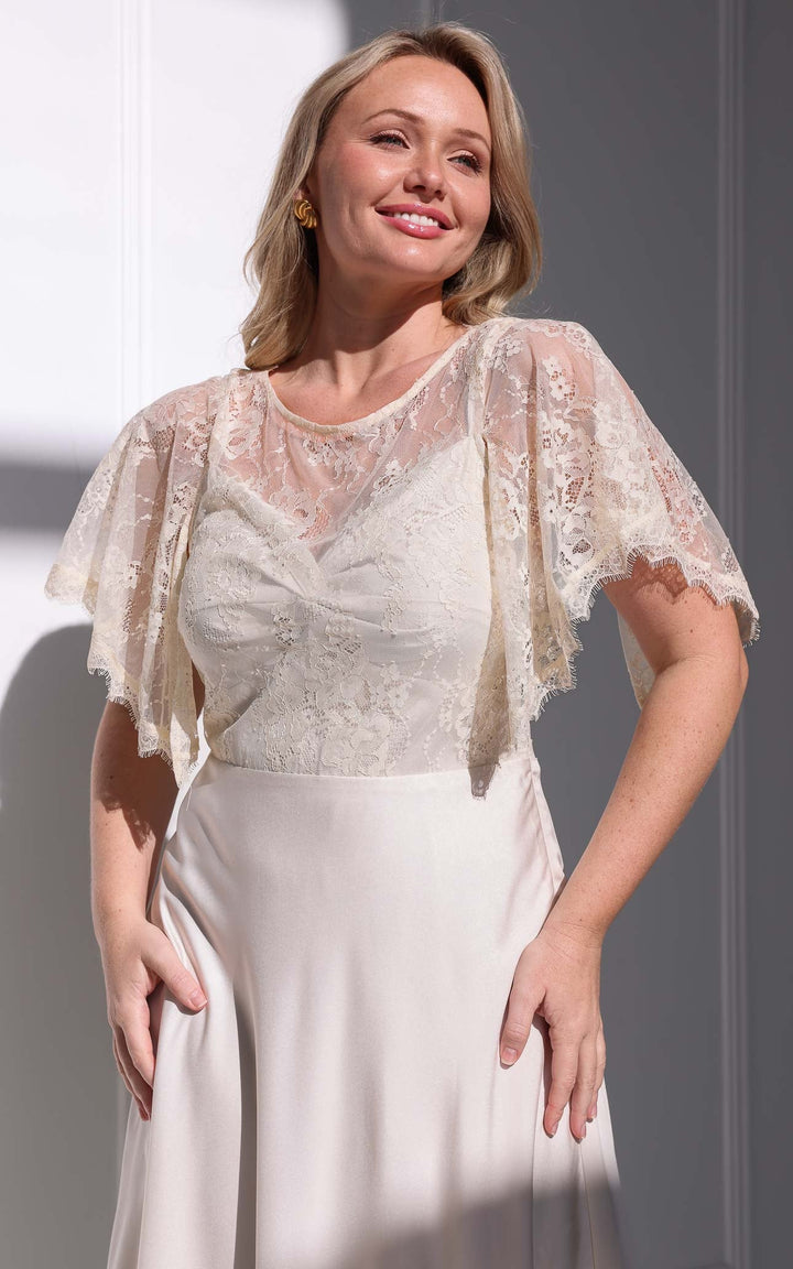 Aurelia Lace Maxi Dress - Bone