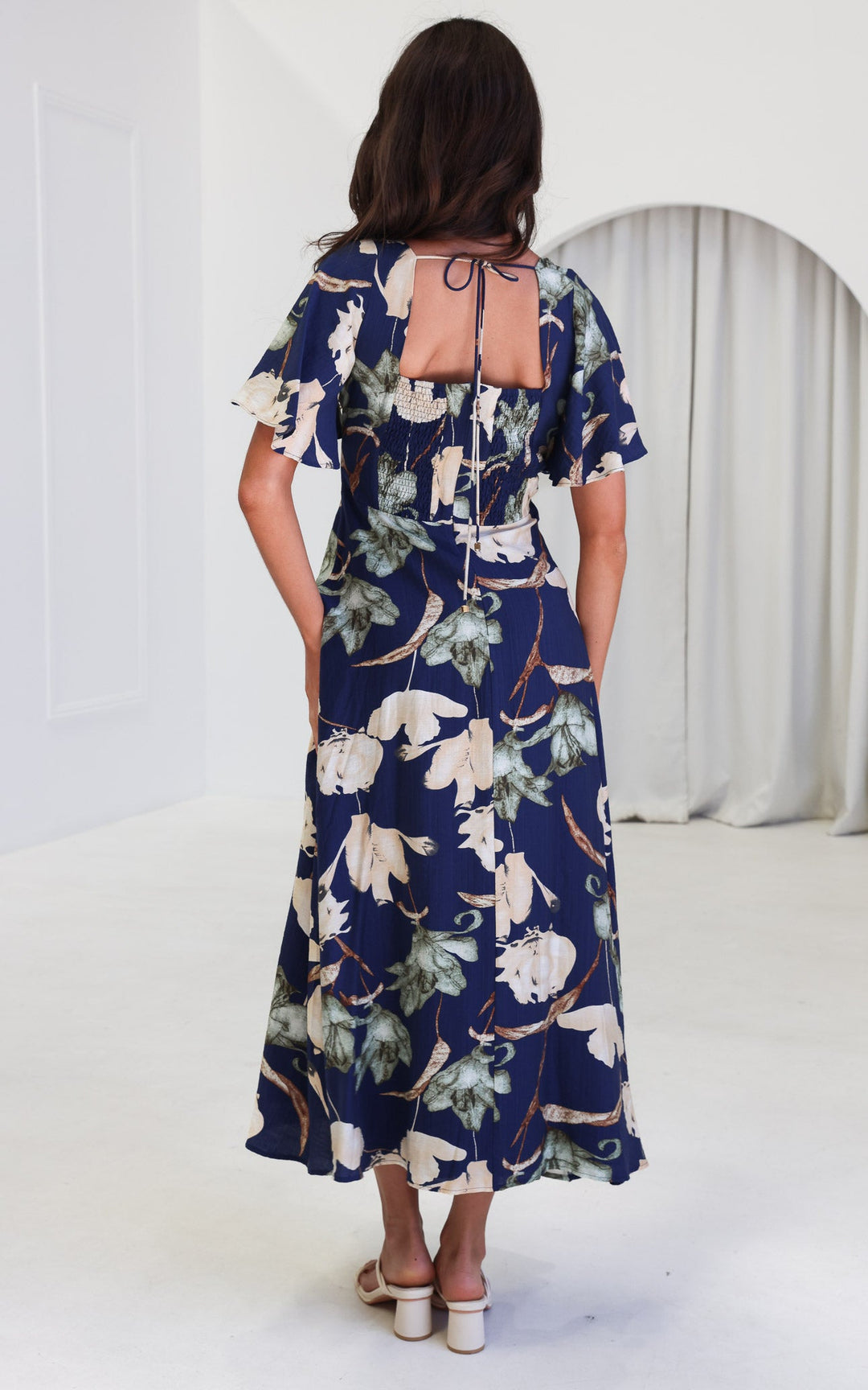 Bianco Maxi Dress - Navy Floral