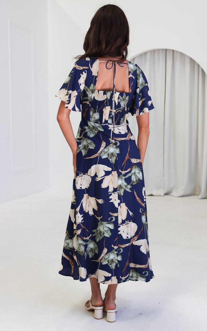 Bianco Maxi Dress - Navy Floral
