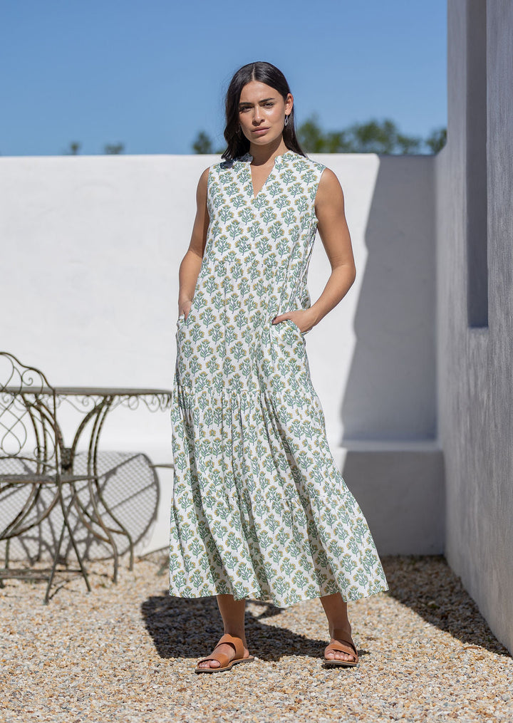 Boho Tiered Maxi Dress Buttercup
