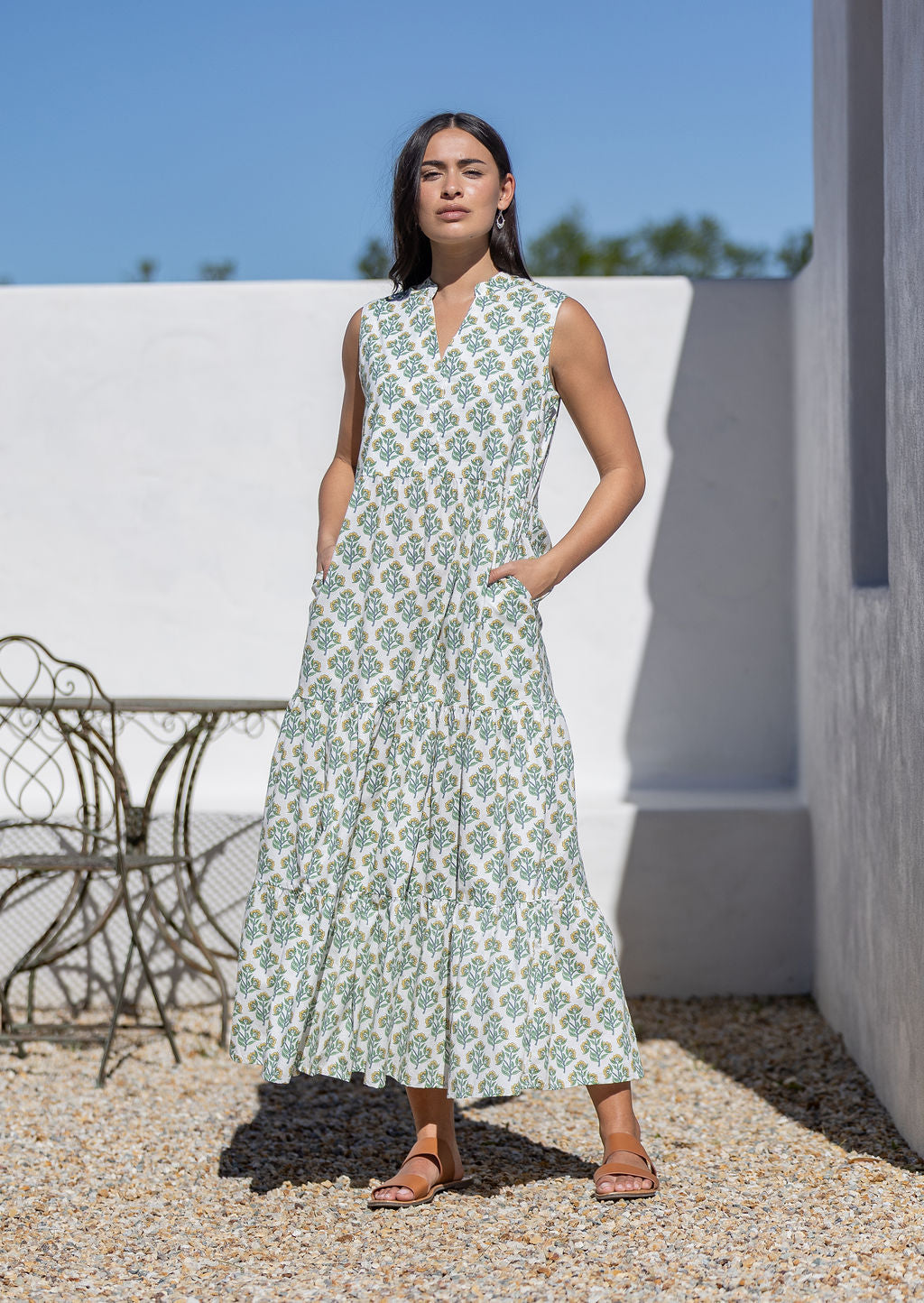 Boho Tiered Maxi Dress Buttercup