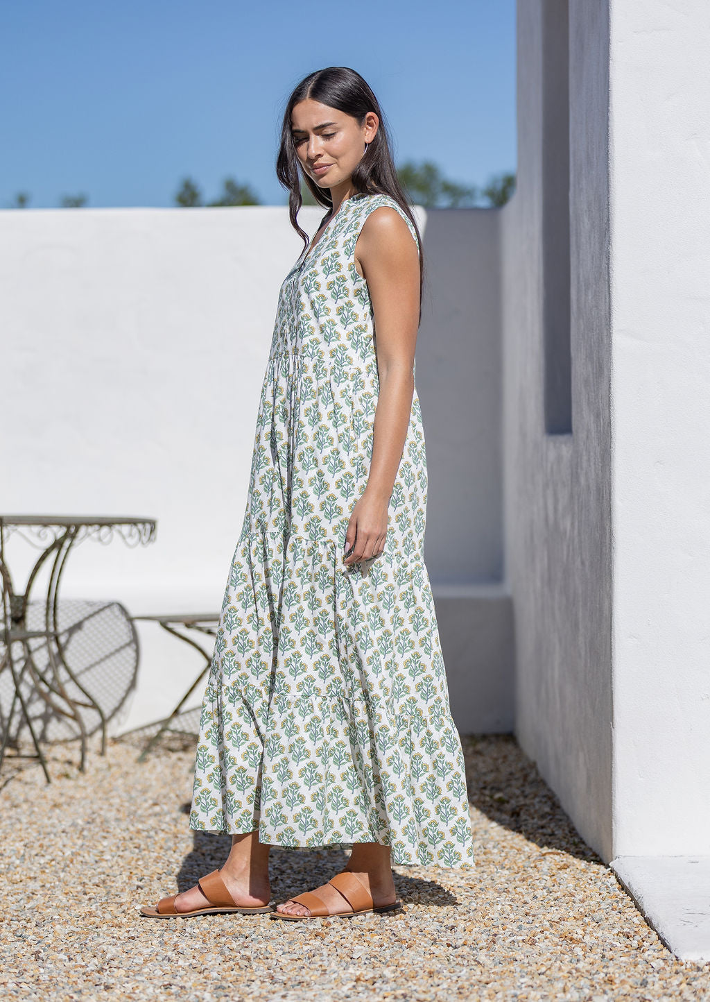 Boho Tiered Maxi Dress Buttercup