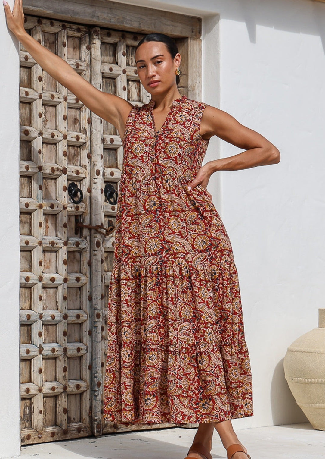 Boho Tiered Maxi Dress Mayur