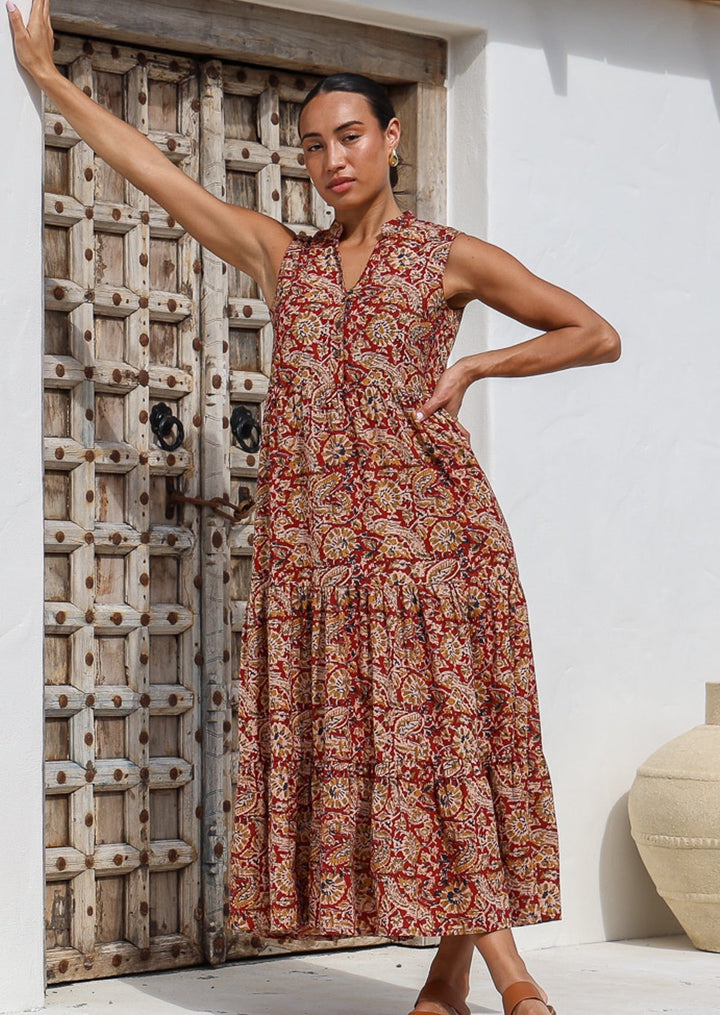 Boho Tiered Maxi Dress Mayur