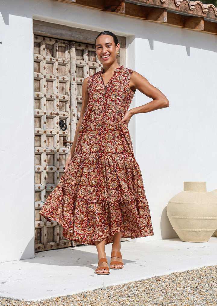 Boho Tiered Maxi Dress Mayur