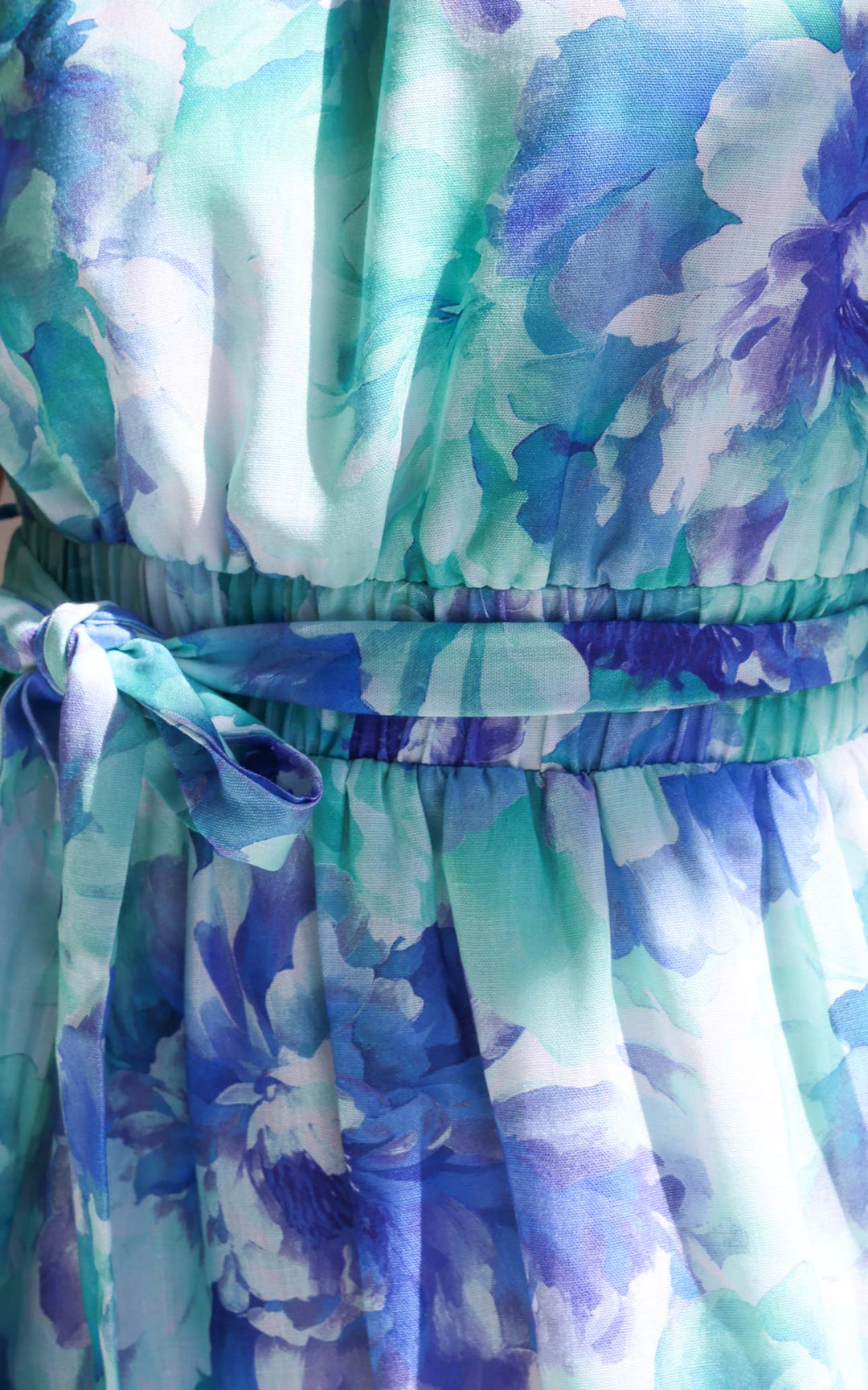 Devina Maxi Dress - Green Blue Floral