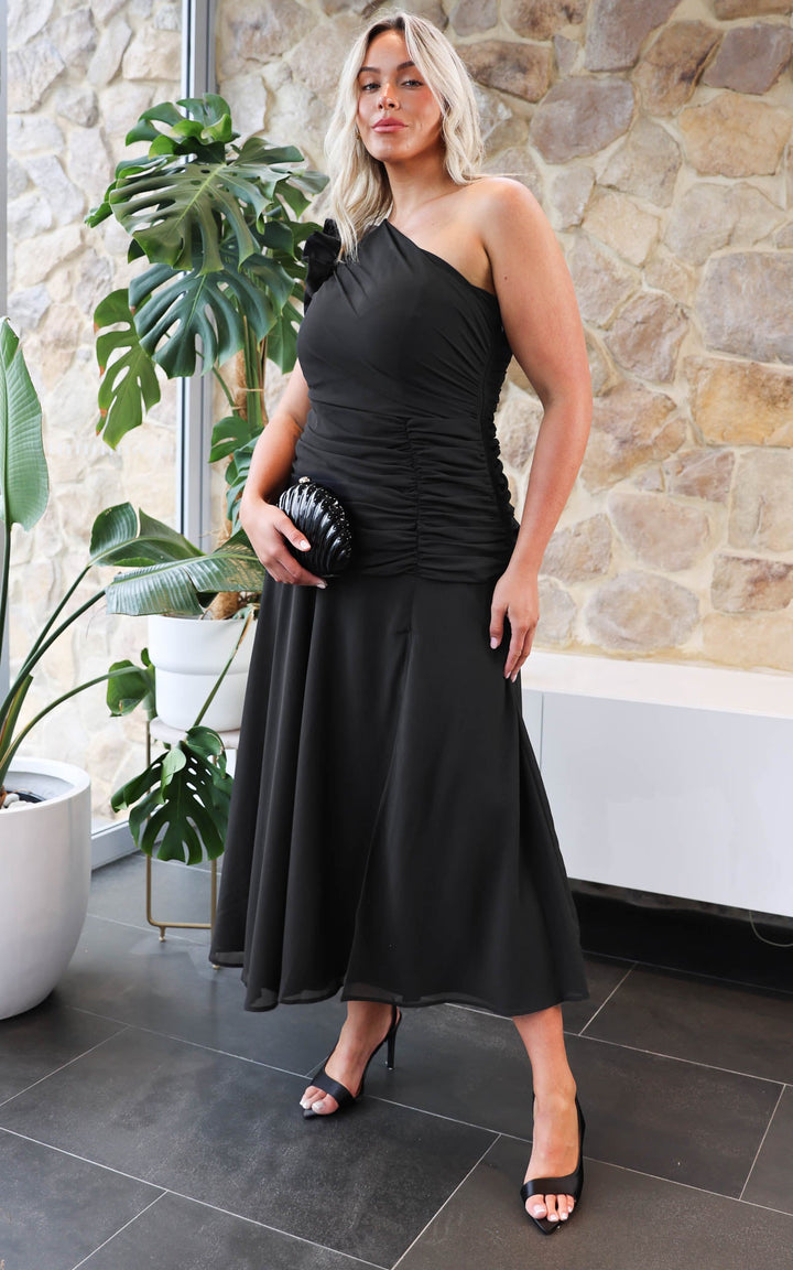 Flirtunia Maxi Dress - Black