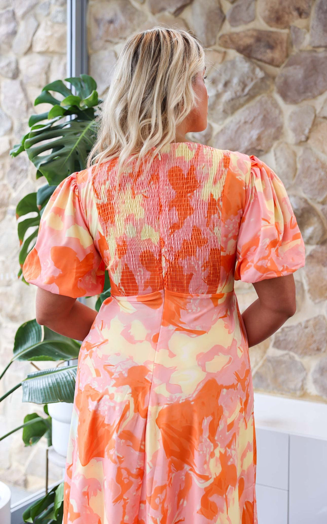 Kamala Maxi Dress - Pink Orange Multi Print