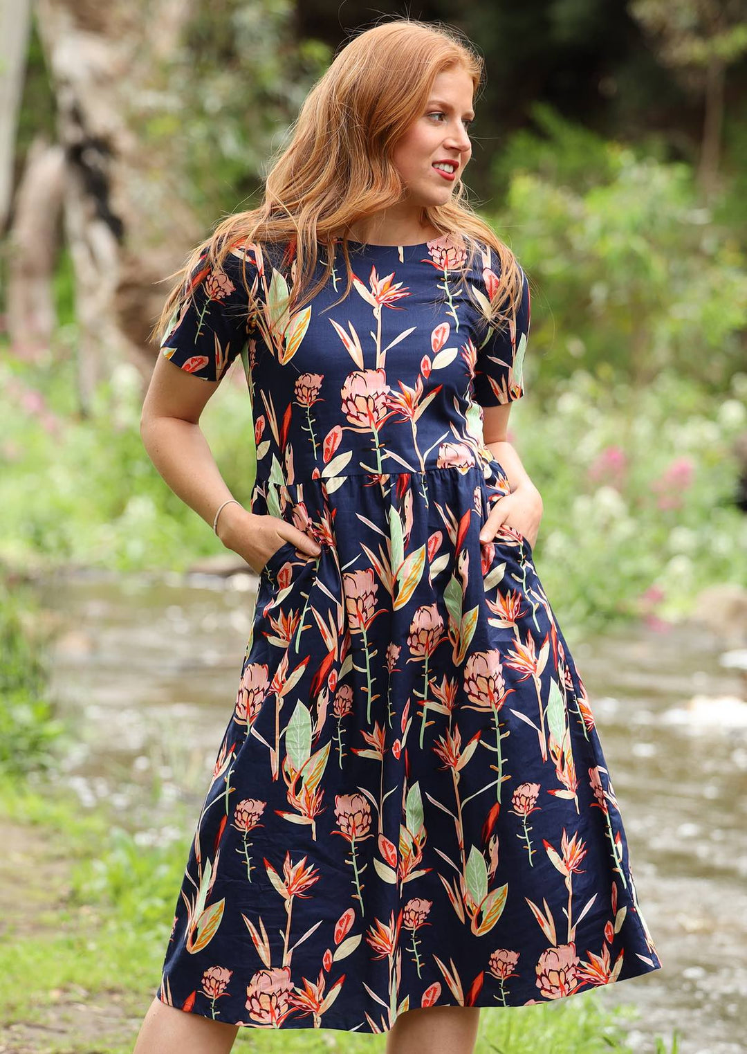 Maddison Dress Bird of Paradise