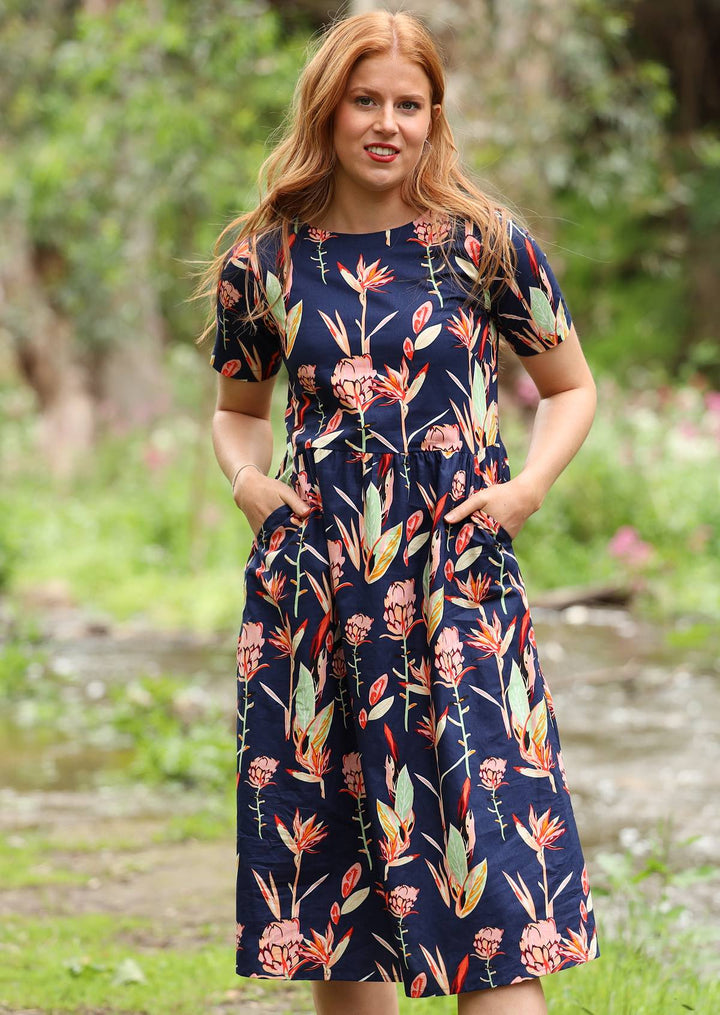 Maddison Dress Bird of Paradise