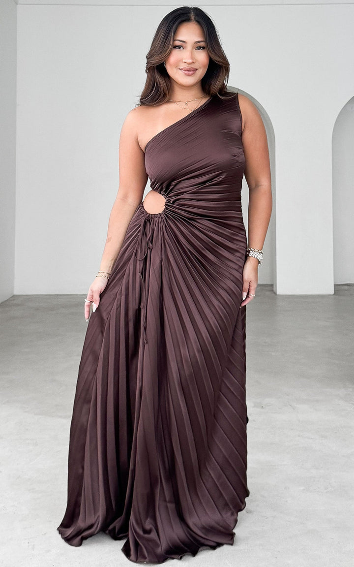 Rochelle Maxi Dress - Chocolate Brown