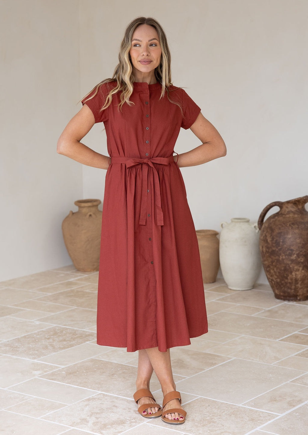 Vivien Dress Burnt Henna