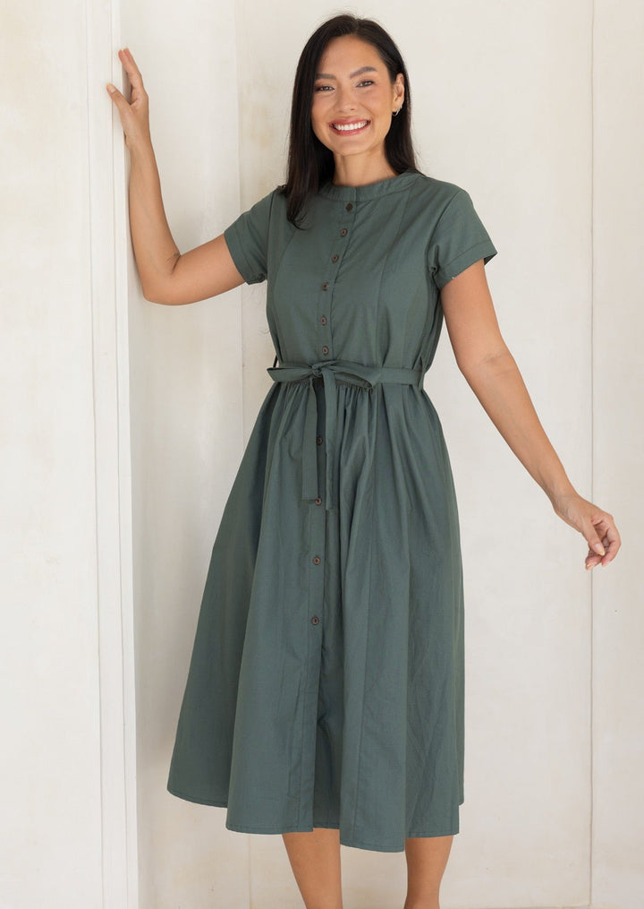 Vivien Dress Jungle Green