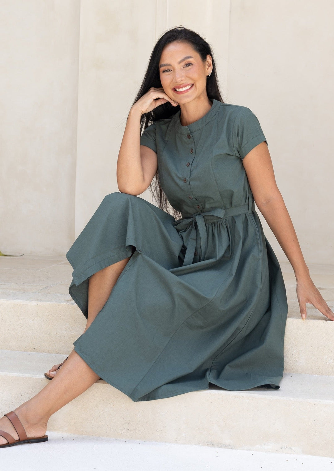 Vivien Dress Jungle Green