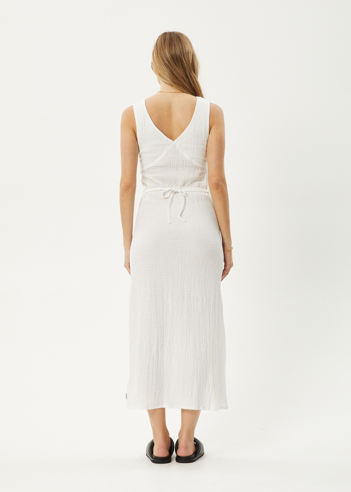 Womens Focus - Seersucker Maxi Dress - Off White