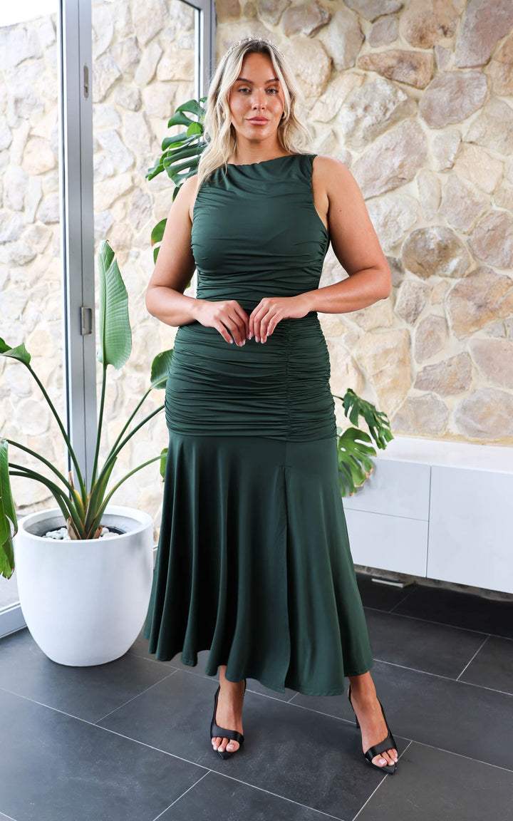 Zaya Maxi Dress - Dark Emerald
